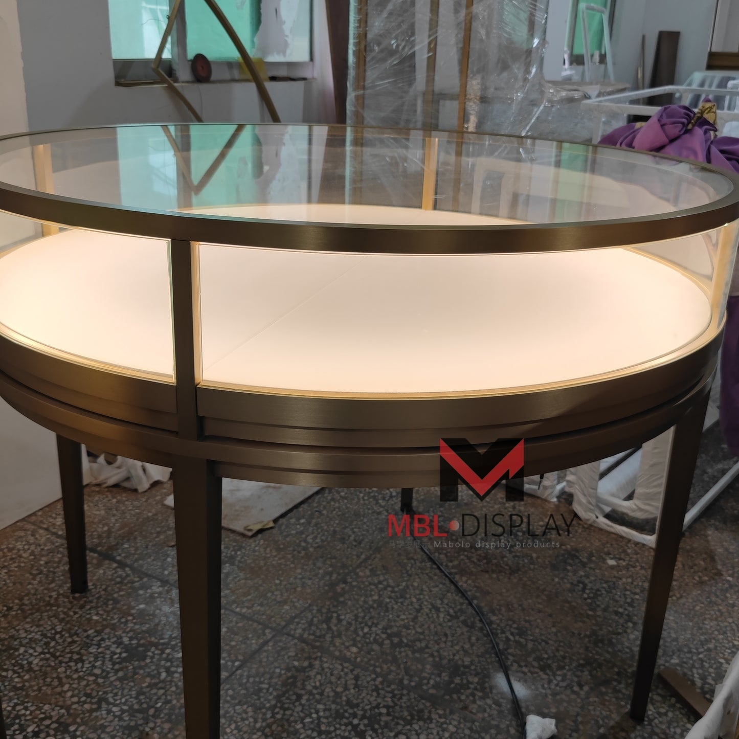 Luxury Round Display Cabinet - Example 1